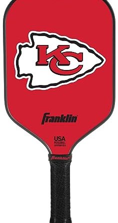 Franklin Sports NFL Kansas City Chiefs Pickleball Paddle – Pickleball X – Polypropylene Core – NFL Official Licensed Product – USAPA Approved