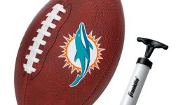 Franklin Sports NFL Miami Dolphins Football – Youth Junior Size Football for Kids – Official NFL Team Logo + Colors Youth Football – Kids NFL Fan Shop Football