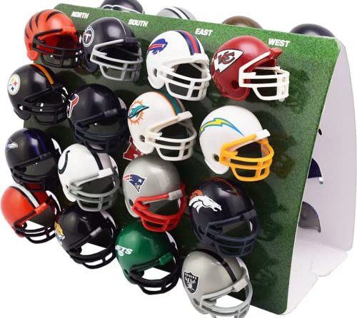 Riddell 32 Piece NFL Helmet Tracker Set – Gumball Size Helmets – All NFL Current Logo’s – New 2023 Set