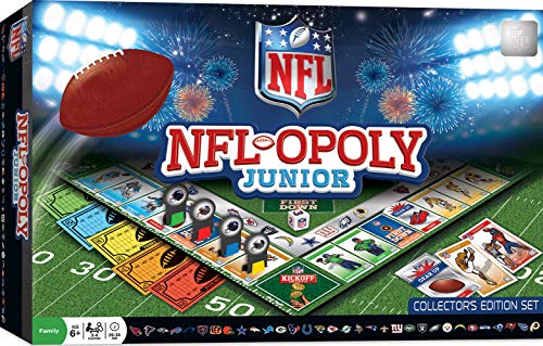 MasterPieces NFL-Opoly Junior Board Game, Collector’s Edition Set, For 2-4 Players, Ages 6+