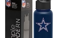 Simple Modern Officially Licensed NFL Dallas Cowboys Water Bottle with Straw Lid | Vacuum Insulated Stainless Steel 32oz Thermos | Summit Collection | Dallas Cowboys