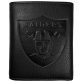 NFL Siskiyou Sports Mens Las Vegas Raiders Embossed Leather Tri-fold Wallet One Size Black