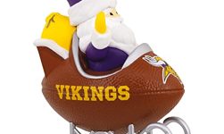 Hallmark NFL Minnesota Vikings Santa Football Sled Christmas Ornament, Multi Color (0001OSL2163)