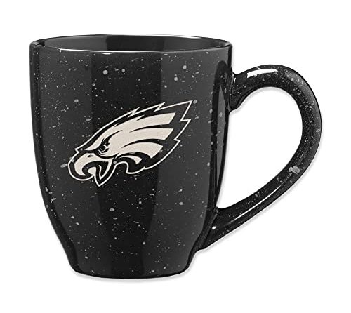 Rico Industries NFL Football Philadelphia Eagles Primary 16 oz Team Color Laser Engraved Ceramic Coffee Mug