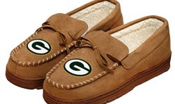FOCO Green Bay Packers NFL Mens Team Logo Moccasin Slippers – XL