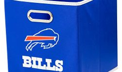 Franklin Sports NFL Buffalo Bills Collapsible Storage Bin – NFL Folding Cube Storage Container – Fits Bin Organizers – Fabric NFL Team Storage Cubes