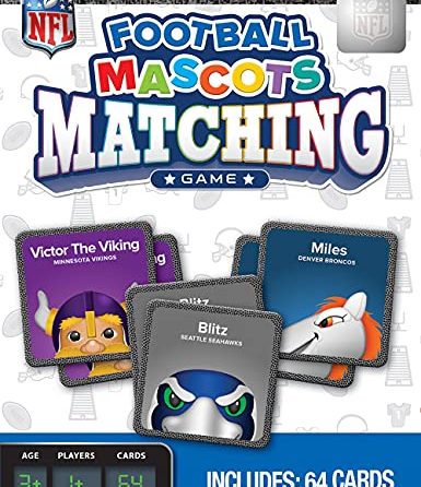 MasterPieces Sports Games – NFL Mascots Matching Game – Game for Kids and Family – Laugh and Learn