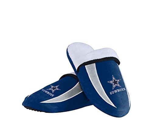 FOCO Dallas Cowboys NFL Mens Sherpa Slide Slippers – L