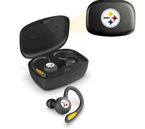 SOAR NFL Sport True Wireless Earbuds V.5, Pittsburgh Steelers