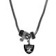 NFL Oakland Raiders Euro Bead Necklace black, 18-Inch