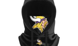 FOCO Minnesota Vikings NFL Black Drawstring Hooded Gaiter