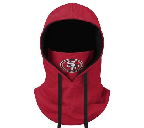 FOCO San Francisco 49ers NFL Waffle Drawstring Hooded Gaiter