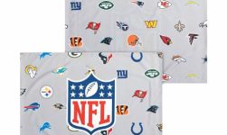FOCO NFL Repeating Team Logo Pillowcase 2 Pack- Standard Size -Officially Licensed Bedding- Football Pride! (NFL – Multicolor)
