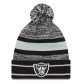 New Era Unisex-Adult NFL Official Sport Knit Classic Cuffed Knit Pom Beanie Hat (Las Vegas Raiders)