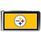 NFL Pittsburgh Steelers Mens Siskiyou SportsSteel Logo Money Clip, Steel, One Size