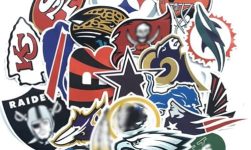 32 pcs Football Team Fans Logo Stickers Collection Vinyl Waterproof Stickers for Water Bottles Car Laptop Luggage Motorcycle Snowboard Phone Cute Decal Kids Teens Boys …