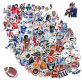 Prstincol 100 Pcs American Football Stickers Sports Super Bowl Rugby Stickers Water Bottle Computer Laptop Vinyl Stickers for Boys Teens Adults Kids Girls Football Fans