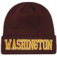 Washington Beanie Hat Classic Knit Beanie Hat for Women Men, Soft Stretch Cuffed Winter Thick Hats Skiing Beanies