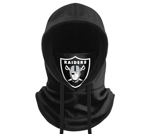 FOCO Las Vegas Raiders NFL Black Drawstring Hooded Gaiter