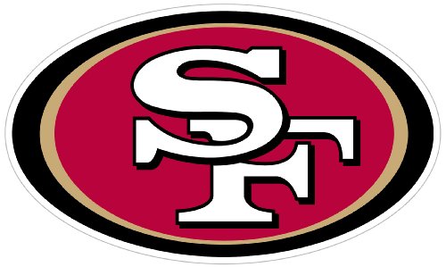NFL Siskiyou Sports Fan Shop San Francisco 49ers Logo Magnets 8 inch sheet Team Color