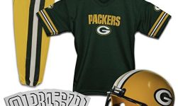 Franklin Sports Green Bay Packers Kids NFL Uniform Set – Youth NFL Team Jersey, Helmet, Pants + Apparel Costume – Official NFL Gear -Youth Medium