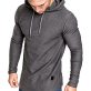 Lexiart Mens Fashion Athletic Hoodies Sport Sweatshirt Solid Color Fleece Pullover Dark Grey L