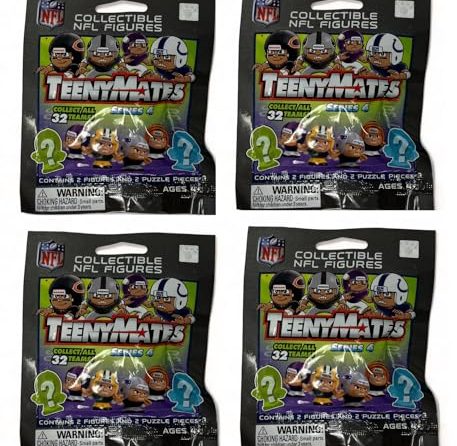 Party Animal Teenymates Series (4) 2015 NFL Figures Blind Bags Gift Set Party Bundle – 4 Pack – 8 Figures Total