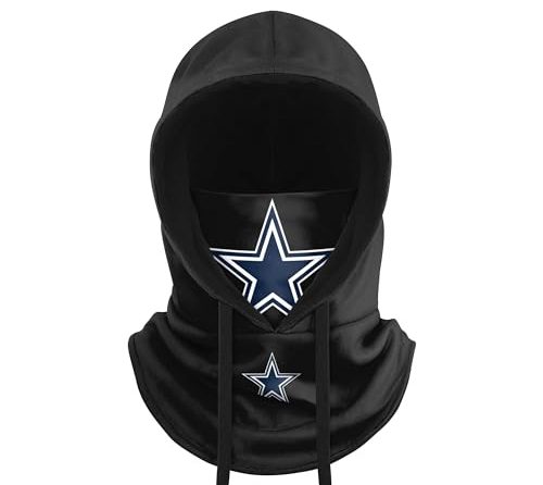 FOCO Dallas Cowboys NFL Black Drawstring Hooded Gaiter