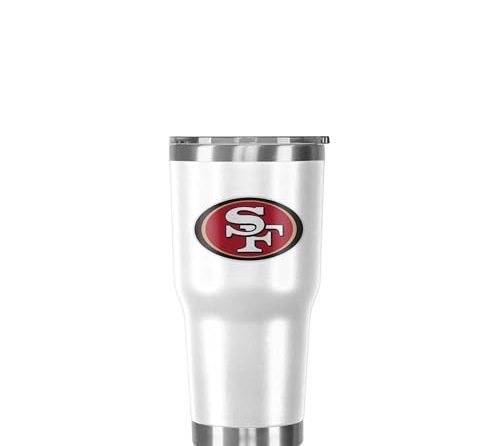 FOCO San Francisco 49ers NFL Team Logo 30 oz Tumbler – White