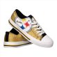 FOCO Pittsburgh Steelers NFL Womens Glitter Low Top Canvas Shoes – 8
