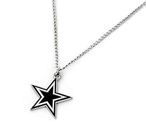 Aminco NFL Dallas Cowboys Team Logo Pendant Necklace Silver, Size 4