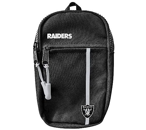 SOAR Crossbody Tech Adjustable Strap Travel Backpack Officially Licensed NFL, Mini Sling Bag, Las Vegas Raiders, 7.3