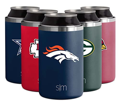 Simple Modern Officially Licensed NFL Denver Broncos Gifts for Men, Women, Dads, Fathers Day | Insulated Ranger Can Cooler for Standard 12oz Cans – Beer, Seltzer, and Soda