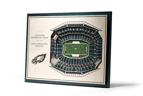 YouTheFan NFL 5-Layer 17 x 13 StadiumViews 3D Wall Art, Philadelphia Eagles