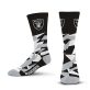 For Bare Feet NFL LAS VEGAS RAIDERS Shattered Camo Crew Sock Team Color Large