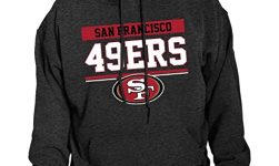 Team Fan Apparel NFL Adult Gameday Charcoal Hooded Sweatshirt – Cotton & Polyester – Stay Warm & Represent Your Team in Style (San Francisco 49ers – Black, Adult Large)