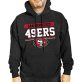 Team Fan Apparel NFL Adult Gameday Charcoal Hooded Sweatshirt – Cotton & Polyester – Stay Warm & Represent Your Team in Style (San Francisco 49ers – Black, Adult Large)