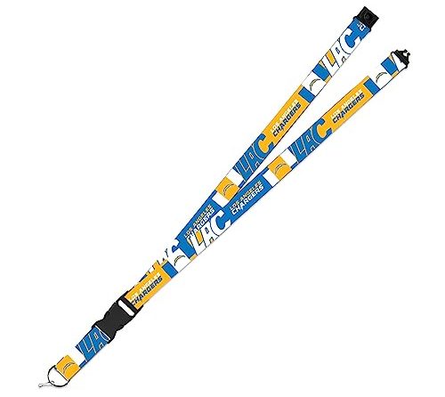 Rico Industries NFL Football Los Angeles Chargers 19″ x 1″ Premium Unisex-Adult Safety Breakaway Lanyard – Flash