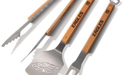 YouTheFan NFL Philadelphia Eagles Classic Series 3-Piece BBQ Set , Stainless Steel , 22″ x 9″