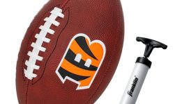Franklin Sports NFL Cincinnati Bengals Football – Youth Junior Size Football for Kids – Official NFL Team Logo + Colors Youth Football – Kids NFL Fan Shop Football