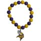 NFL Siskiyou Sports Womens Minnesota Vikings Fan Bead Bracelet One Size Team Color