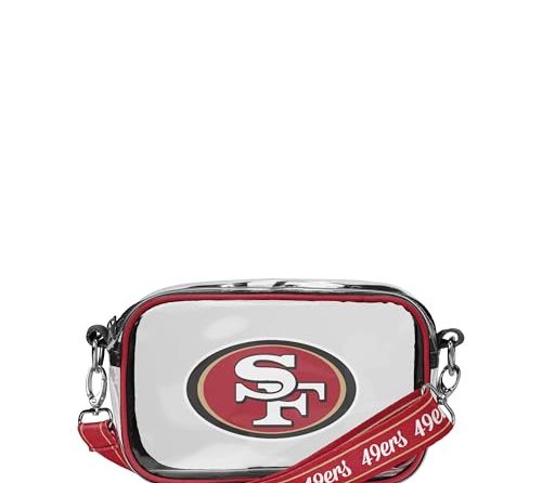 FOCO San Francisco 49ers NFL Team Stripe Clear Crossbody Bag
