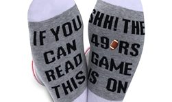 Novelty Fans Gift Socks If You Can Read This SHHH The Football Game Is On Football Fans Gift (49ER)