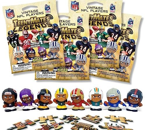 Teenymates Party Animal Legends 2022 NFL Series 1 Figures Blind Bags Gift Set Party Bundle – 4 Pack