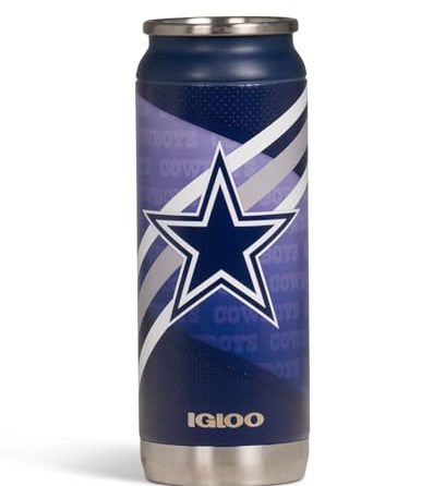 Igloo, 16 OZ Stainless Steel, Can, Dallas Cowboys