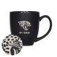 Rico Industries NFL Football Jacksonville Jaguars #1 Dad 15oz Laser Engraved Matte Black Ceramic Bistro Mug – for Hot or Cold Drinks