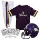 Franklin Sports Minnesota Vikings Kids Football Uniform Set – NFL Youth Football Costume for Boys & Girls – Set Includes Helmet, Jersey & Pants – Medium