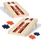 Wild Sports NFL Football Chicago Bears 1′ x 2′ Travel Size Solid Wood Cornhole Set with Direct Print HD Team Graphics – Great Gift for Any Sports Fan! Bean Bag Toss Family Games for Outdoor Play